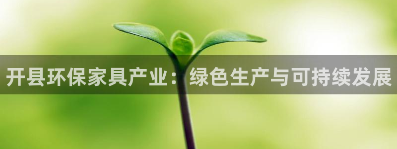 意昂5(KGAME)平台在线注册：开县环保家具产业：绿色生产