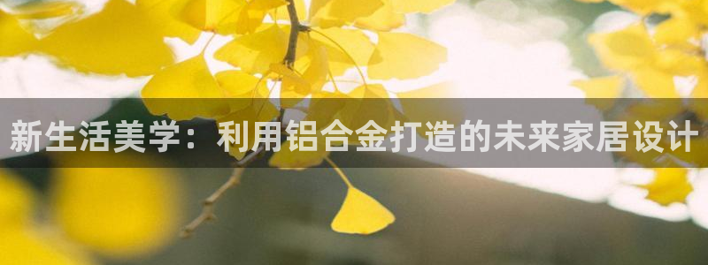 意昂5(KGAME)注册登录代理：新生活美学：利用铝合金打造