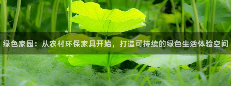 意昂5(KGAME)平台注册问一问：绿色家园：从农村环保家具